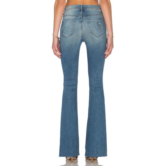 SOLD MOTHER Pixie Cruiser Fray Flare Jeans Rumor Has it N5 - Picture 4 of 11